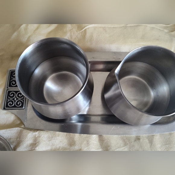 Rogers Insilco Stainless MCM sugar and creamer set - Picture 2 of 7